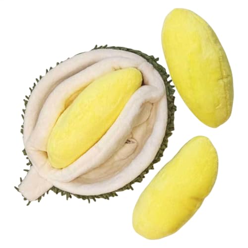 Dog Toys Squeaker, Durian Sounding Dog, Squeaker Plush Toy, Aggressive Chewer Toy with Unique Durian Sound 6.3x5.12x3.15 Inches for Aggressive Chewers and Interactive Play von Ungtyb