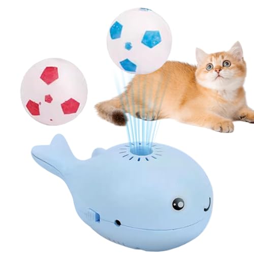 Electric Moving Cat Toy Ball, Whale Shaped Floating Soccer Ball, Keeps Cats Active and Engaged with Autonomous Rolling Movement, Interactive Toy for All Cat Breeds, Ideal for Indoor Play von Ungtyb