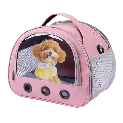 Hamster Carrier, Portable Small Animal Travel Bag, Transparent Window Hand Bag with a Comfortable Handle for Hamsters, Guinea Pigs and Other Small Animals, 8.66x7.48x7.09 Inches von Ungtyb