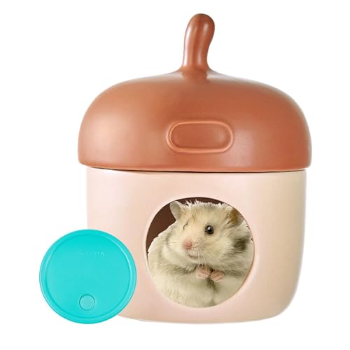 Hamster House, Ceramic Hamster Cave, Small Pet Habitat, Acorn Pet Shelter with Cooling and Breathable Design for Pet to Sleep, Nest, Relax, 5.71x7.28 Inches von Ungtyb