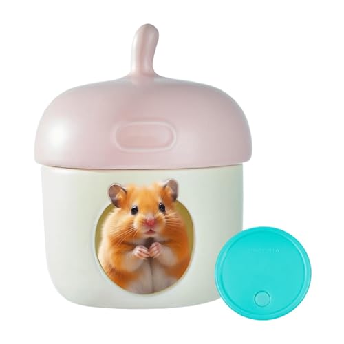 Hamster House, Ceramic Hamster Cave, Small Pet Habitat, Acorn Pet Shelter with Cooling and Breathable Design for Pet to Sleep, Nest, Relax, 5.71x7.28 Inches von Ungtyb