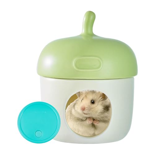 Hamster House, Ceramic Hamster Cave, Small Pet Habitat, Acorn Pet Shelter with Cooling and Breathable Design for Pet to Sleep, Nest, Relax, 5.71x7.28 Inches von Ungtyb