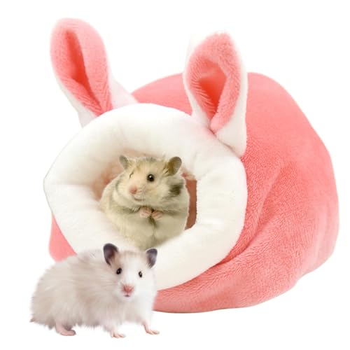 Hamster Pet House, Non Slip Bunny Ear Bed, Small Animal Hideouts, Warm Pet Hideaway with Removable and Washable Cushion for Small Pets, 4.72x3.94x3.15 Inches von Ungtyb