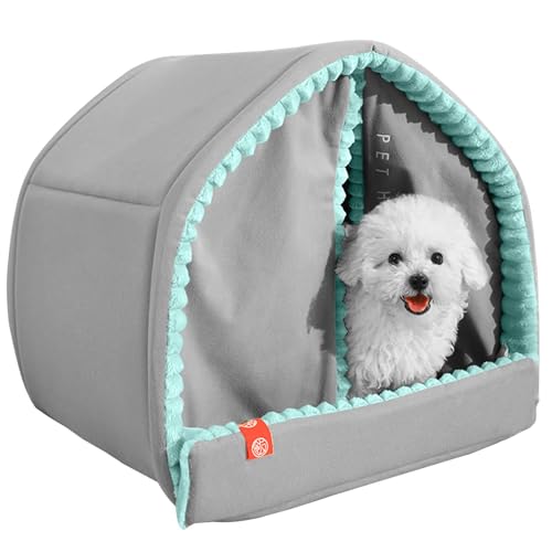 Lightweight Warm Dog Tent Bed, Cozy Enclosed Cat Tent Bed, Soft Cat Tent Bed for Indoor, Safe Small Dog Cave Bed with Enclosed Design for Small Dogs and Indoor Cats (1 Piece) von Ungtyb