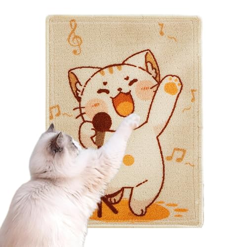 Pet Scratch Blanket, Cat Floor Scratching Pad Rug with Cat Pattern, Sticky Scratch Mat, High-Density, Spacious Protector for Sofas, Furniture, and Floors, 19.69x13.78 Inches von Ungtyb