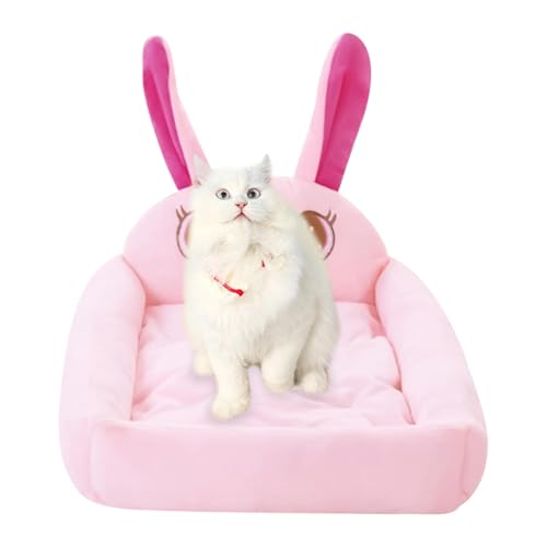 Portable Cat Warm Bed, Cute Puppy Nest Sleeping Bed Washable Pet Bed, Detachable Pet Warm Nest Cat Beds Pad 45x32x14cm/17.72x12.6x5.51 Inches for Indoor Cats Or Small Dogs, Puppy, Kitten (Pink) von Ungtyb