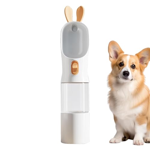 Portable Pet Water Dispenser, Leak Resistant Pet Feeder, Convenient Pet Water Feeder, Travel Friendly Pets Travel Water Dispenser 3.15x3.15x10.83 for Pets (White, Gray, Yellow) von Ungtyb