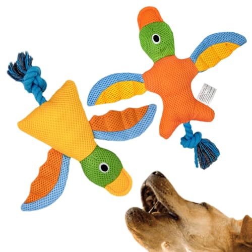 Puppy Teething Toys, Squeaky Dog Toys, Lightweight Bird Chew, Sturdy Plush Rope Knot Toy, Stuffed Animal for Aggressive Chewers, Puppies, Indoor, 24x28x5cm von Ungtyb