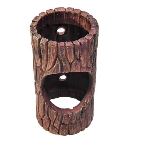 Simulation Resin Reptile Hide, Waterproof Hollow Log Hides, Resin Reptile Tree Hide, Realistic Animal Habitat Shelter 5.59 X 3.35 Inch for Tank Accessories, Reptiles Shelter von Ungtyb