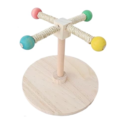 Tabletop Bird Perch, Paw Grinding Pole for Birds, Wooden Parrot Standing Fork, Parakeet Enrichment Branch for Macaw and Lovebirds, 7.87x8.66x9.45 Inches von Ungtyb