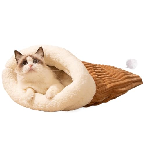 Tragbarer Katzenschlafsack, Katzenbett für den Winter, Schlafsack für Haustiere, Katzenschlafsack für Indoor-Katzen, Reiseschlafsack für Katzen, Reiseschlafsack von Ungtyb