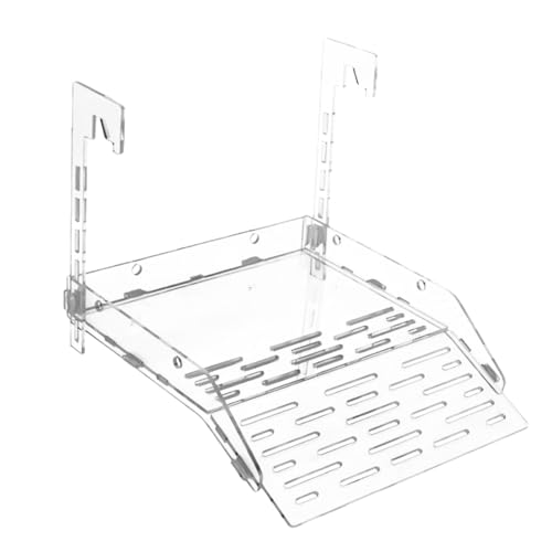 Turtle Basking Ramp, Acrylic Transparent Climbing, Aquarium Reptile Resting Terrace for Turtles, Frogs, Lizards and Hermit Crabs, 7.87x9.84x1.97 Inches von Ungtyb