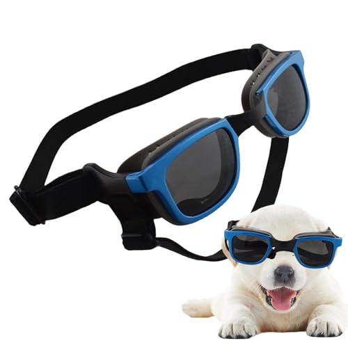 UV Protection Pet Goggles, Dustproof Pet Goggles, Waterproof Medium Size Pet Sunglasses, Windproof Pets Swimming Goggles 5.31 X 1.57 Inches for Small to Medium Dogs (Blue) von Ungtyb