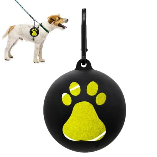 Ungtyb Ballhalter für Hunde mit Gürtel – Tasche für Hundebälle aus Silikon – leichtes Spielzeug für Haustiere, bequemes Hundespielzeug für Outdoor-Aktivitäten, Training, Ball von Ungtyb