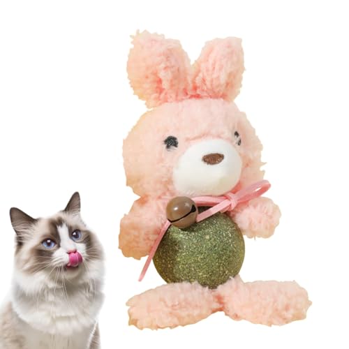 Ungtyb Cat Catnip Toy, Cartoon Bunny Catnip Toys for Indoor Cats, Plush Chew Toys with Bell, Interactive Cat Teething Toys for Relieving Tension and Fun Playtime Cartoon Bunny Catnip Toys for Indoor von Ungtyb