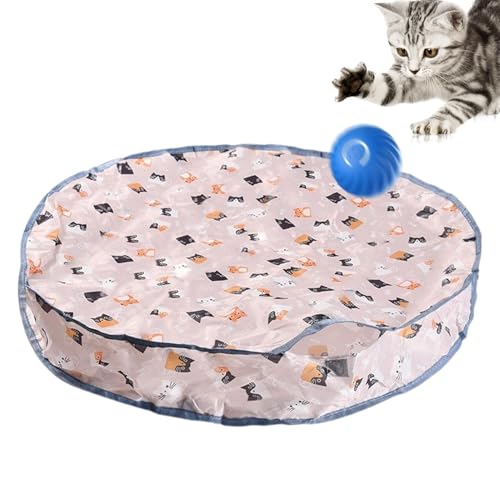 Ungtyb Interactive Cat Play Mat, Automatic Rolling Kitten Toy, Three Activity Modes, Fast Paced Pet Game for Festivals and Birthdays, 8.66x2.36x3.15 Inches von Ungtyb