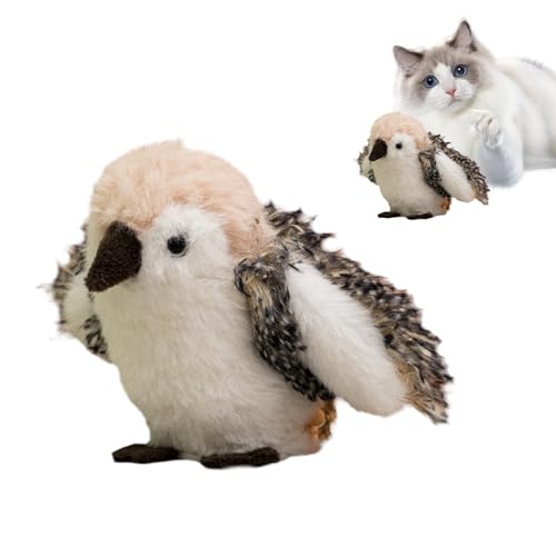 Ungtyb Interactive Catnip Plush Toy, Simulated Bird Design, Soft Skin-Friendly Fabric, Bite-Resistant, Indoor Kitten Playtime, Indoor Playtime, Indoor Play,13x6x10cm 100g Metal von Ungtyb