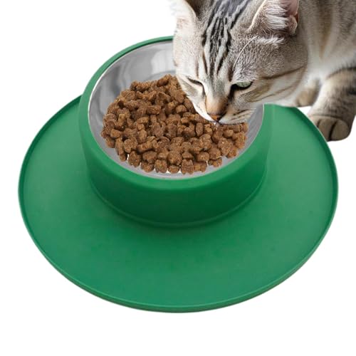 Ungtyb No Tip Pet Bowl, Spill-Proof Cat Water Bowl, Silicone Stainless Steel Pet Bowl, Non-Skid Pet Dog Bowl, Spill-Proof Pet Dog Water Bowl, Silicone Dog Food Bowl, Non-Skid Cat Water Bowl, von Ungtyb