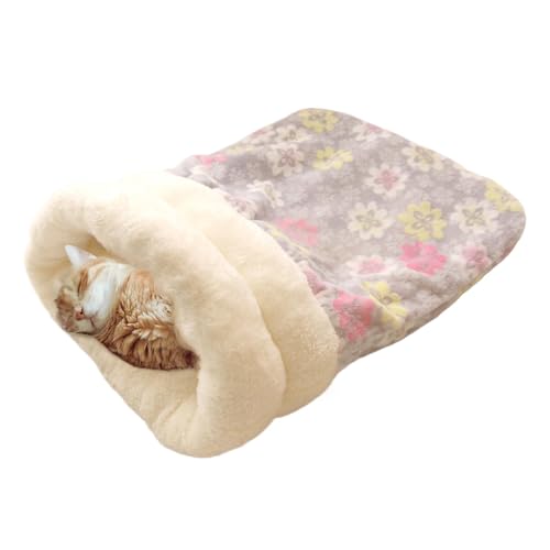 Ungtyb Soft Cat Sleeping Bag, Plush Pet Sleeping Bag, Cozy Warm Cat Bed, Plush Cat Sack with Versatile Bed Cave Design 15.75 x 21.65 Inches for Kittens, Puppies, and Pet (1 Piece) von Ungtyb