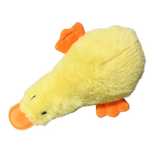 Ungtyb Squeaky Dog Chew Toy, Plush Stuffed Duck, Wear Resistant Plush, Durable Squeaker, Small Puppy Toy, Ideal for Familes, Pet Lovers, Interactive Playtime von Ungtyb