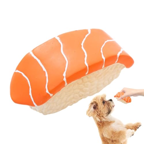 Ungtyb Squeaky Puppy Chew Toy, Sushi Themed Pet Training Tool, Latex Interactive Plays Small Size Makes It Easy for Puppies and Small Dogs to Carry, for Dogs 2.95x1.18 Inches von Ungtyb