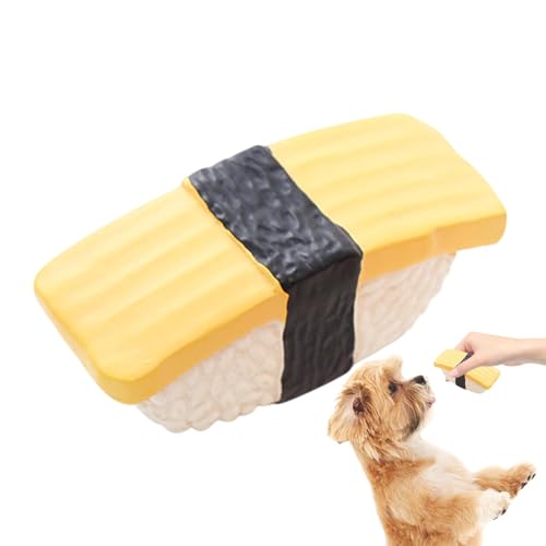 Ungtyb Squeaky Puppy Chew Toy, Sushi Themed Pet Training Tool, Latex Interactive Plays Small Size Makes It Easy for Puppies and Small Dogs to Carry, for Dogs 2.95x1.18 Inches von Ungtyb