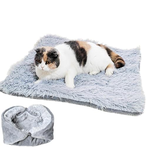 Ungtyb Warmes Katzenbett mit elegantem Design, Plüsch-Katzenbett für kaltes Wetter, wandelbare Haustierbetten, waschbare Welpenbettmatte für Katzen, Wohnzimmer, Schlafzimmer, Zuhause, Innenbereich, von Ungtyb