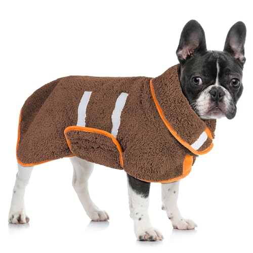 Hunde-Bademantel, super saugfähig, zum Trocknen von Hunden, groß, schnell trocknend, Hundemäntel für nach dem Baden, weiches Hunde-Trockentuch, verstellbarer Hunde-Trockenmantel, um den Hund warm zu Hunde-Bademantel, super saugfähig, zum Trocknen von Hunden, groß, schnell trocknend, Hundemäntel für nach dem Baden, weiches Hunde-Trockentuch, verstellbarer Hunde-Trockenmantel, um den Hund warm zu von Unicorn Catcher