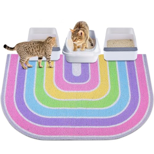 Unicorn Catcher Katzenklo Matte, hochwertige Katzentoilettenmatte, groß, rutschfest, Katzenklo Matte, weiche Katzentoilette, kompatibel mit zwei Katzentoiletten, Katzenprodukte, leicht zu reinigen, von Unicorn Catcher