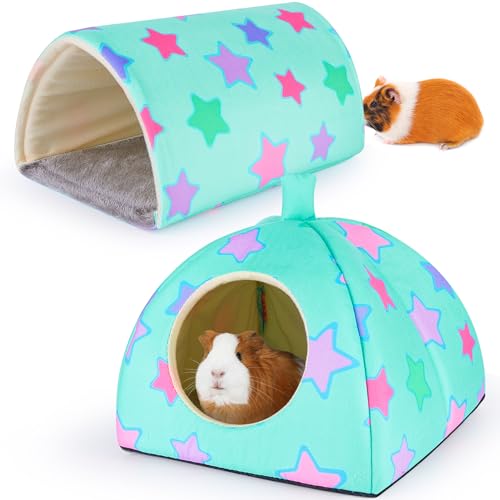 Unicorn Catcher Meerschweinchenversteck und Meerschweinchentunnel, 2 Stück, Meerschweinchen-Spielzeug, waschbar, Meerschweinchen-Bettwäsche, weiches Meerschweinchen-Zubehör für Meerschweinchen-Käfige von Unicorn Catcher