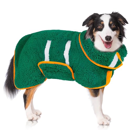 Hunde-Bademantel, super saugfähig, groß, schnell trocknend, Bademäntel für nach dem Baden, weich, verstellbar, warm, hält Hunde (S-XXL) Hunde-Bademantel, super saugfähig, groß, schnell trocknend, Bademäntel für nach dem Baden, weich, verstellbar, warm, hält Hunde (S-XXL) von Unicorn Catcher