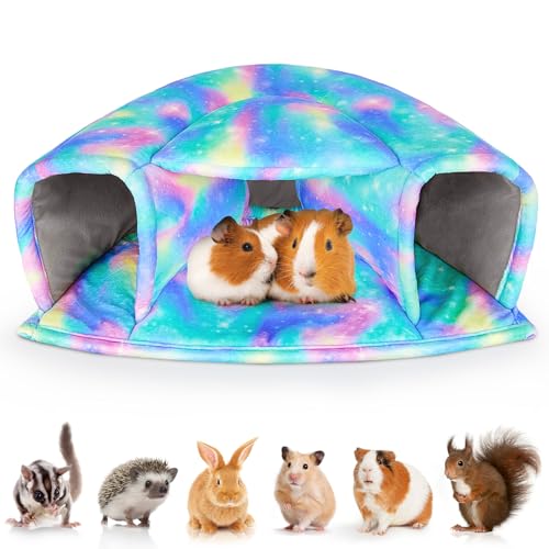 Unicorn Catcher Meerschweinchen-Versteck großes Meerschweinchenbett, gemütliches Meerschweinchenhaus, warm, Meerschweinchentunnel, waschbar, Meerschweinchen-Zubehör für kleine Haustiere, Hamster, von Unicorn Catcher