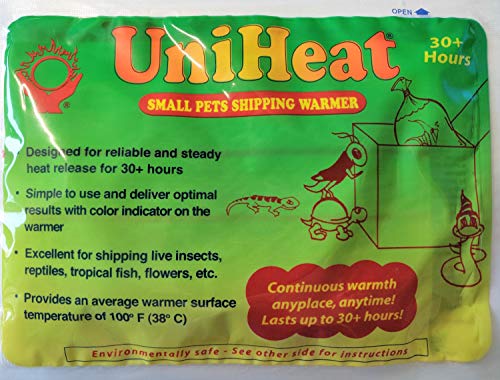 Uniheat Versandwärmer, Wärmepackungen, 30 Stunden – 10 Stück, für den Versand von lebenden Haustieren – Reptilien, Fische, Korallen, Insekten usw. : Tasche im Lieferumfang enthalten! von Uniheat