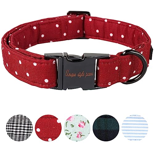 Unique style paws Hundehalsband, Hundehalsbänder für Kleine Mittel Groß Hunde, Fliege Hundehalsband Verstellbar XS-XL von Unique style paws