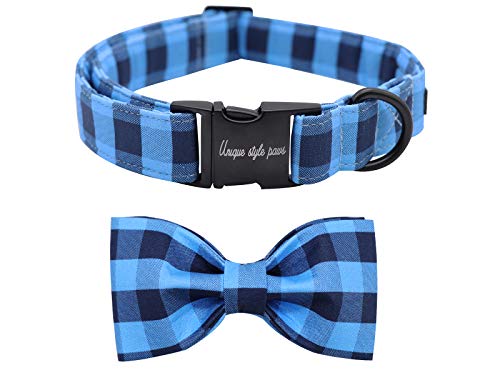 unique style paws Dog Collar with Bowtie, Durable Adjustable Dog Collars, Bow Dog Collar for Small Medium Large Girl or Boy Dogs and Cats von Unique style paws