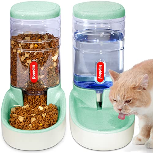 UniqueFit Pets Cats Dogs Automatic Waterer and Food Feeder 3.8 L with 1* Water Dispenser and 1 * Pet Automatic Feeder (C-Green) von UniqueFit