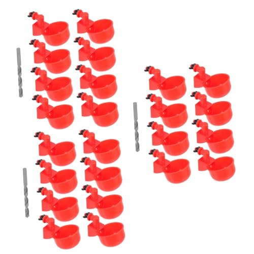 Unomor 3 Sätze Automatischer Hühnertränkennapf Hühnerfutterbecher Automatische Hühnerfütterung Wassertränke Für Geflügel Automatische Hühnertränke Vögel Rostfreier Stahl Lieferungen von Unomor