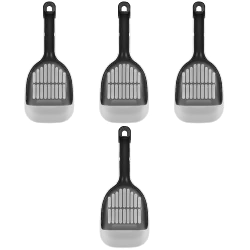 Unomor 4 Sätze Katzenstreu-Schaufel-Set Reinigungsmittel Haustier Poop Scooper katzenstreu Schaufel für Katzenstreu abnehmbar Löffel-Set Katzenlöffel Poop-Schaufel Katzenschaufel von Unomor