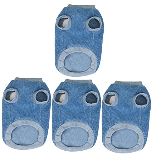 Unomor 4 Stück Kleidung Für Haustierhunde Hundepijams Outdoor-Bekleidung Outdoor-haustierweste Hundebekleidung Und Zubehör Haustierkleidung Für Kleine Hunde Kleider Blue Frettchen-vlies von Unomor