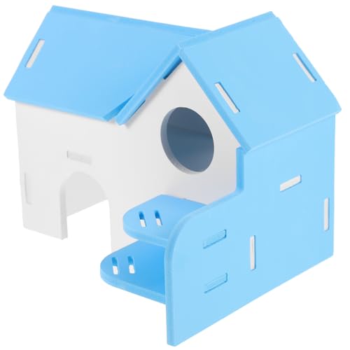 Unomor Hamsterbett Hamster-spielhaus-Schloss Hamsterhäuser Versteckkäfig Für Hamster Legehennenhaus Für Meerschweinchen Mäuseplattform-übungsklettern Chinchilla-verstecke Spielzeuge PVC von Unomor