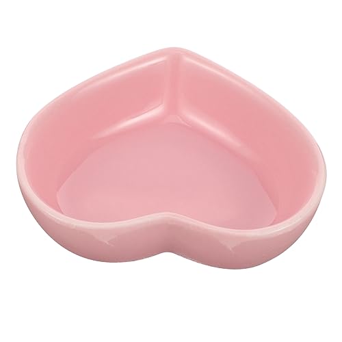 Unomor Haustiernapf hamsterzubehör Hamster zubehör wasserschalen Nagetier Trink Schüssel pet Bowl Wassernapf Katzennäpfe Katzennapf Kätzchen Schüssel Futternapf für Kaninchen Keramik Rosa von Unomor