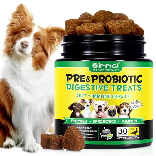 Probiotische Kausnacks für Hunde, prä- und verdauungsfördernde und immunstärkende Leckerbissen, saisonale Allergien, juckende Haut, weiche Nahrungsergänzung für das Immunsystem von Haustieren(30Stück) von Uocasi