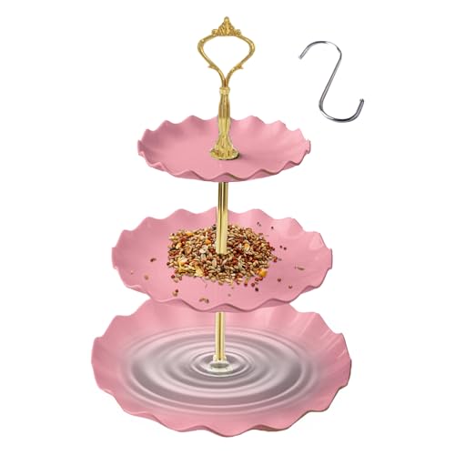 Bird Bath Feeder, Birdbath Feeder Combo, 9.45x9.45x13.78 Inches Multi-Tier Water, Easy Clean Design, Birds Food Tray for Indoor, Outdoor, Parrots, Parakeets and Budgies Bird Bath Feeder, Birdbath Feeder Combo, 9.45x9.45x13.78 Inches Multi-Tier Water, Easy Clean Design, Birds Food Tray for Indoor, Outdoor, Parrots, Parakeets and Budgies von Uonguon