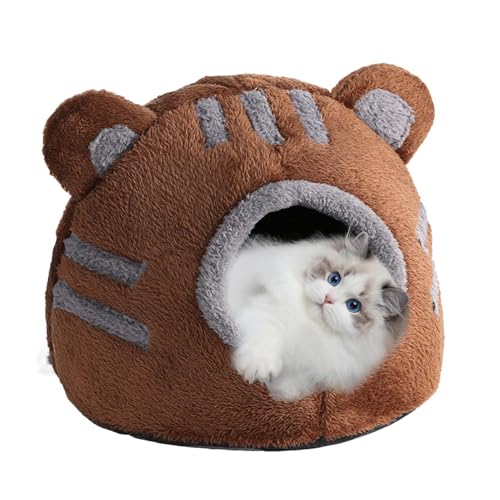 Cat Cave Bed with Cute Bear Head Design | Cozy Pet Bed Sleeping House for Indoor Cats | Perfect Nesting Cave for Kittens and Puppies | Ideal Pet Supplies for Living Room and Bedroom Comfort von Uonguon