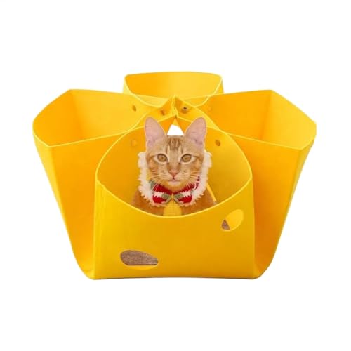 Cat Tunnel Bed, Felt Cat Donut Nest, Deformable Hideaway, Interactive Enrichment Toys, Detachable Kitten Playground 13.78x13.78x1.97 Inches for Puppies, Kittens, Pet Comfort von Uonguon