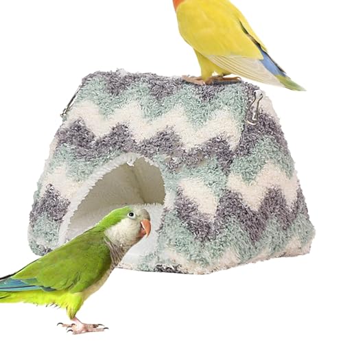 Cotton Bird Hideaway Cave for Parrots | Winter Warm Tent Cabin for Parakeets, Cockatiels, and Cockatoos | Thickened Stuffed Snuggle Nest for Cozy Bird Sheltering | Ideal Bird Accessory for Comfort von Uonguon