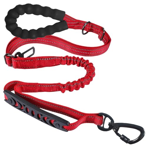 Dog Training Rope, No Pull Walking Lead, Soft Handle Adjustable Lead, Shock Absorbing Pet Tape, Sturdy and Comfortable 1.97x0.39x51.18 Inches for Large Breed Dogs von Uonguon