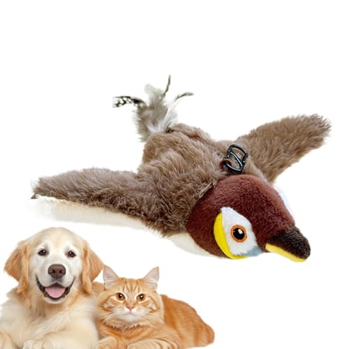 Electric Dog Toy, USB Rechargeable Pet Toy, Interactive Chirping Pet Toy, Bird Toy for Dogs and Cats, Catnip Pet Toy for Dogs, Automatic Dog Toy with Sound, Pet Self-Entertainment Toy, von Uonguon