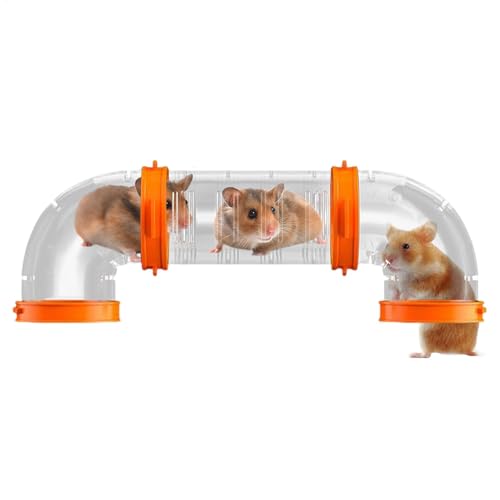 Hamster Tunnel Tube Playground, Small Animal Exercise Pipes & Tubes, Fun Modular Playground Tunnel House for Hamsters, Gerbils, Mice, and Other Pets, 10.43x3.54x2.36 Inches von Uonguon