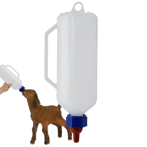 Milk Bottles, Lamb Feeding, Dairy Feeder, Multifunctional Design, Animal Drinker, 11.81x3.15x2.36 Inches, White, Great for Nourishing Small Livestock Like Sheep and Calves von Uonguon